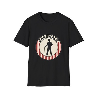 Cakewalk Silhouette T-Shirt | Vintage Striped Badge Design