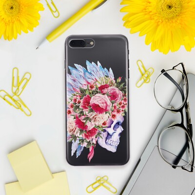 Case For iPhone Skull and Flowers 13 Pro 12 Pro 11 Pro 11 12 X XS 8 7 Plus