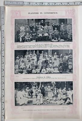 1914 INDIEN DRUCK UNITED PLANTERS ASSOCIATION SÜDINDIEN KONFERENZ KINDER 