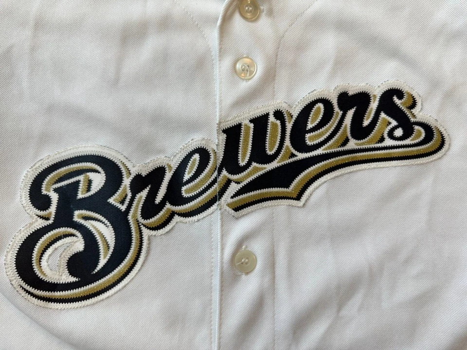 Milwaukee Brewers Zack Greinke Baseball Jersey Majestic Youth Sz Medium - Image 2 of 4