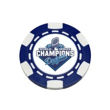 LA Dodgers 2020 World Series Clay Poker Chip Golf Ball Marker Card Guard