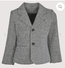 One Child Boys Black White Houndstooth Ripley Blazer Size 10 Year NWT