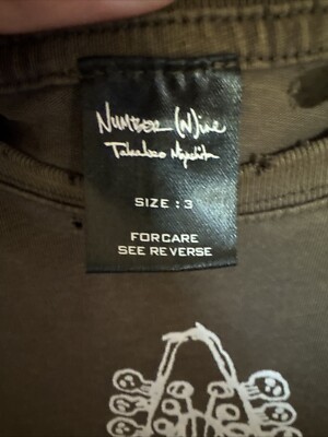 Number Nine guitar washed t shirt 06ss | eBay