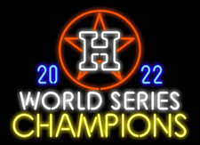 Houston Astros 2022 World Series Champions 24"x20" Neon Light Lamp Sign