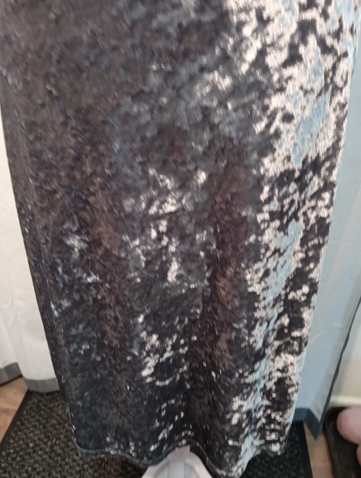 Vestido sin Mangas Mossimo Terciopelo Aplastado Borde de Encaje Midi Ajustable Estilo Años 90 XS Foto 3 de 4