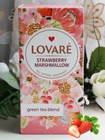 24X1,5G Lovare Strawberry Marshmallow Erdbeere GrüNer Tee Teebeutel