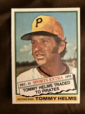 1976 TOPPS # 583T TOMMY HELMS    BASEBALL CARD Traded