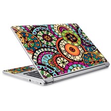 Skins for Acer Chromebook R-13 Decals wrap Ethnic Circles Pattern