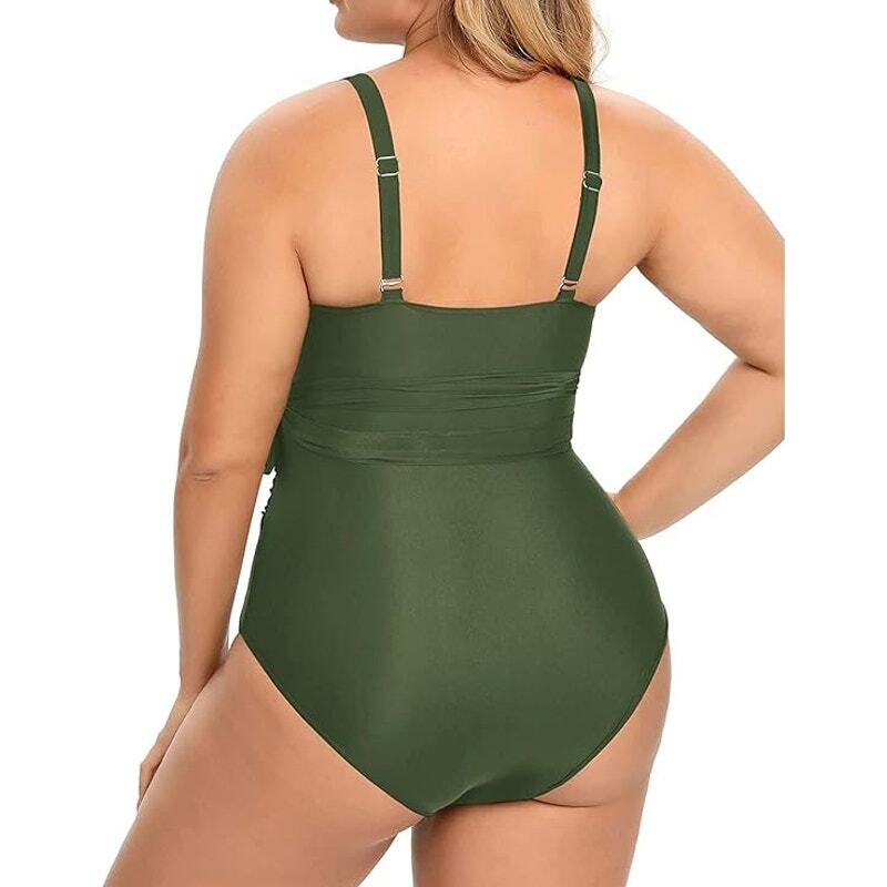 High Cut One Piece Swimsuit Daci Women Plus Size Cutout One Piece