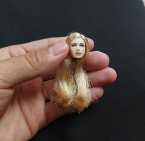 1/12 Girl Blonde Hair Female Head Sculpt for 6" PHICEN Pale Figure Body Model - Picture 1 of 4