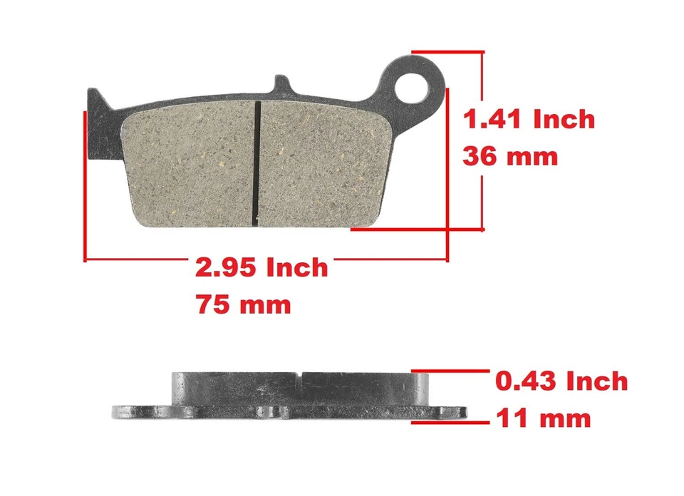 Front Rear Brake Pads for Honda CR250R CR125R CR500R 1995 1996 1997 1998 - 2001 - Image 3 of 4
