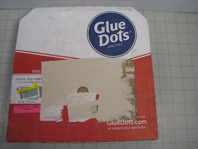 4,000/Roll Glue Dots Adhesives XD21-404P 1/2'' Low Profile Medium Tack NEW