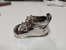 Baby Booty Engravable Baby Gift 2.5" Long Mirrored Finish Bottom Silver Looking