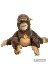 Vintage Steiff Baby Gorilla Gora Dralon Plush Stuffed Animal With Tags
