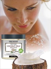 100 Natural Coconut Milk Body Scrub Polish Dead Sea Salt Cellulite Exfoliater