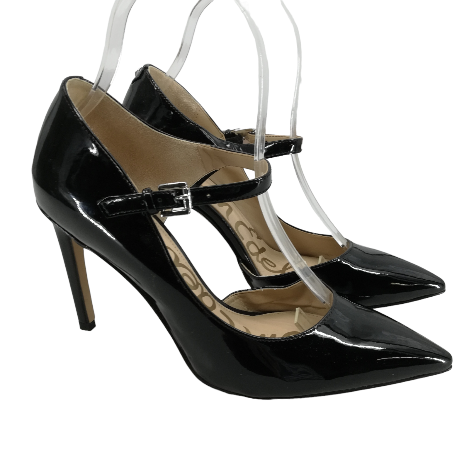 Sam Edelman Nora Black Patent Leather Stiletto High Heels Size 6.5 36.5  Pointy | eBay
