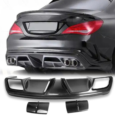 Carbon Fiber Rear Bumper Diffuser for MB W117 C117 Sport & CLA45 AMG