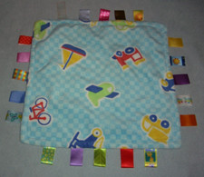 Taggies TRANSPORTATION DESIGN LOVEY Plane Bike Boat Train Security Blanket