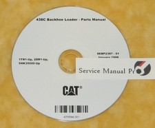 SEBP2387 Caterpillar 438C Terna Caricatore Ricambi Manuale Libro CD