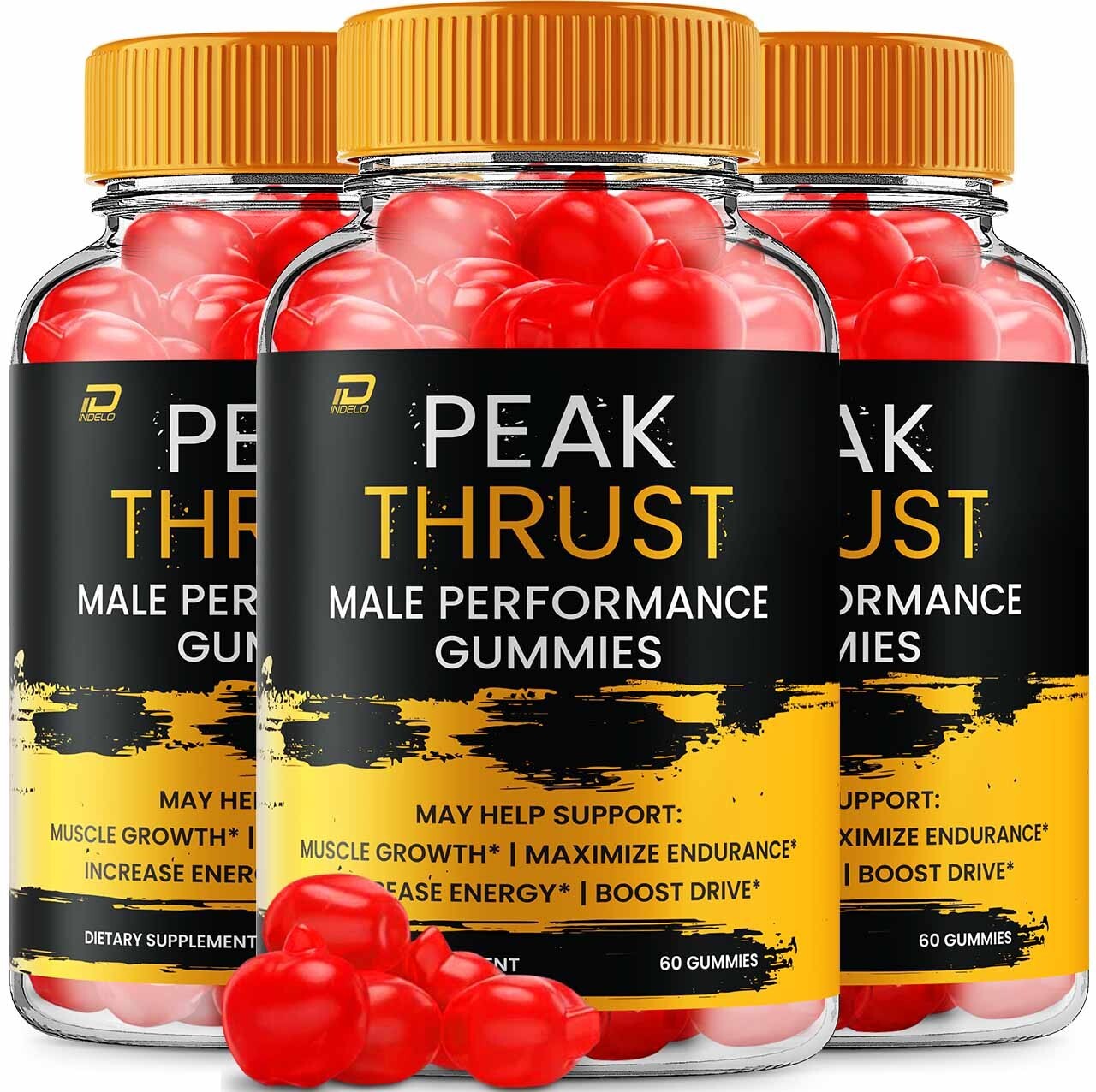 (3 Pack) Peak Thrust Gummies for Men - Peak Thrust Advanced Formula All Natural