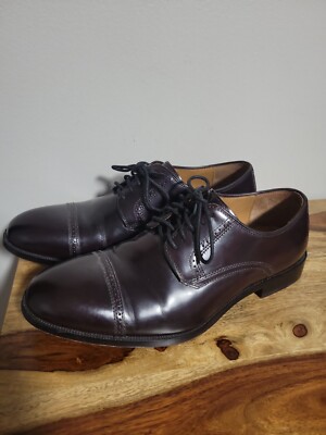 Johnston Murphy Bradford Dark Cherry Leather CapToe Oxford  display picture 2