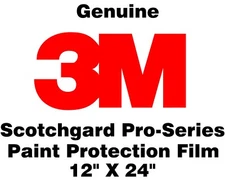 Genuine 3M Scotchgard Paint Protection Film Pro Series Clear Bra Roll 12" x 24"