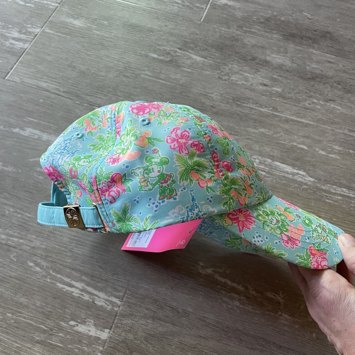 NWT Lilly Pulitzer X Disney Run Around Hat Blue Ibiza Lilly  display picture 1