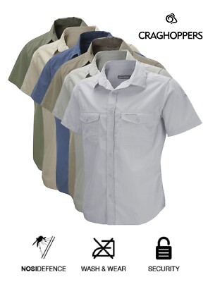 Craghoppers kurzärmeliges Reisehemd Herren Kiwi Wandern NosiDefence S-4XL