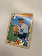 Red Sox Roger Clemens Card #614 9.5 / 10 1987 Topps Baseball Ungraded Error