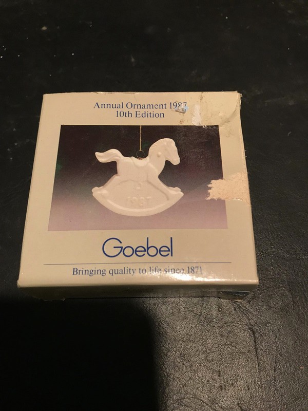 Goebel 1987 Christmas Ornament Rocking Horse 10th Edition Vintage Rare
