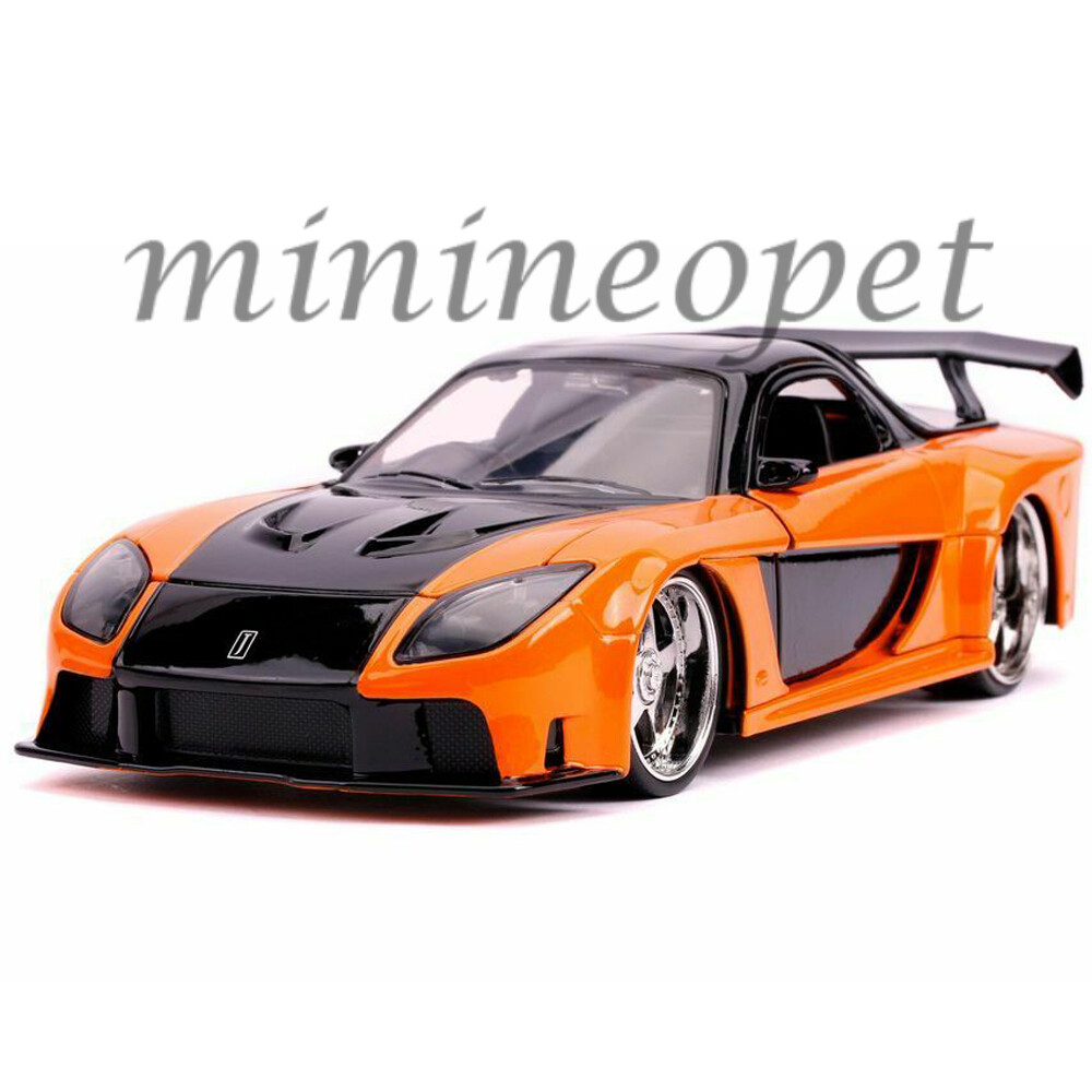 JADA 30732 FAST & FURIOUS HAN'S MAZDA RX-7 1/24 DIECAST CAR ORANGE