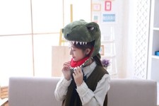 Cartoon Funny Adorable Plush Dinosaur Hat Cosplay Costume Dress Up Headgear 35cm