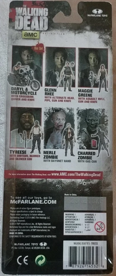 TWD McFarlane The Walking Dead Tyreese Action Figure Series 5 Pistol Hammer New - Image 4 of 4