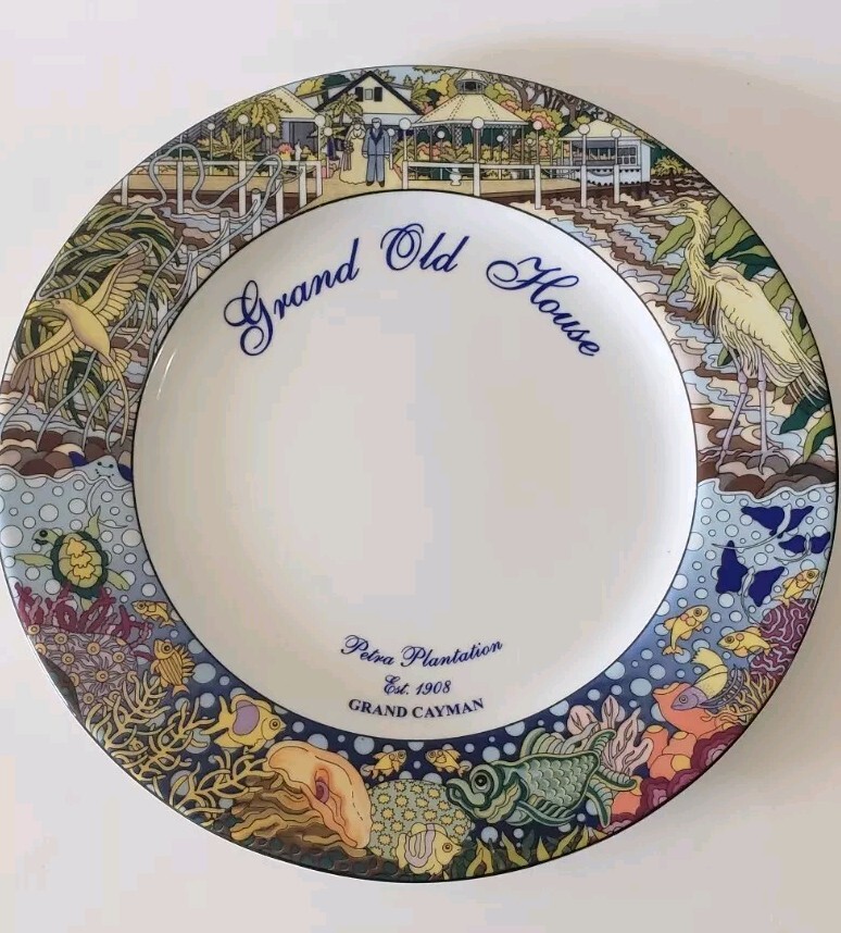 Placa Coleccionista Limoges GRAND OLD HOUSE Caimán Victoria Porcelana Cargador PateDe