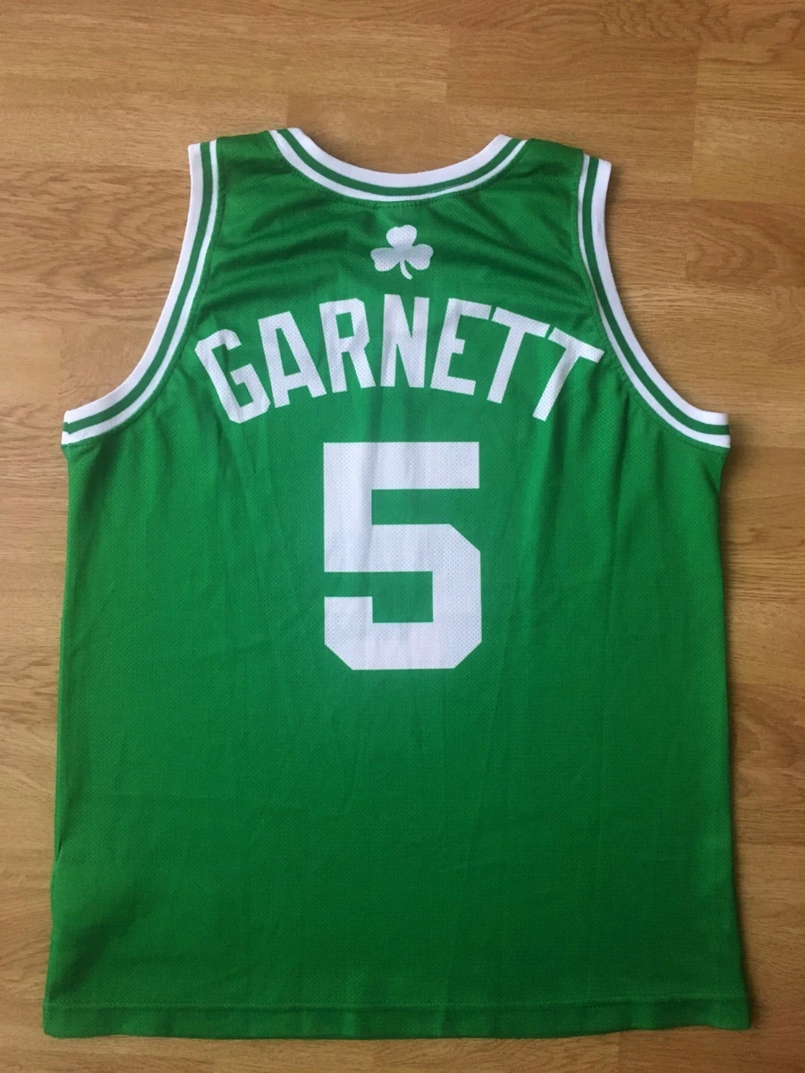 Boston Celtics 5 Kevin Garnett White Jersey 2010 Finals patch