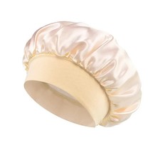 Women Satin Bonnet Night Sleep Cap Hair Hat Silk Head Cover Wide Elastic Band