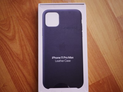 Original Apple iPhone 11 Pro MAX Leder Schutzhülle Case Cover Midnight Blue Blau