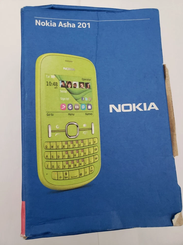 Nokia Asha 201 (Unlocked) 2.4" QWERTY Mobile Phone Green Rare - Image 4 of 4