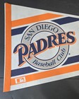 San Diego Padres Flag Pennant Felt MLB Vintage 1980's  — photo 2