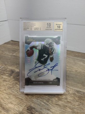 2013 Topps Finest Blue Refractor Geno Smith Auto RC 3/5 BGS 9.5 w/10 Auto SSP