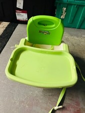 Fisher Price Booster Seat chair W/Tray Straps green high chair