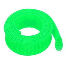 PET Cable Wire Wrap 79mm Expandable Sleeving Green 3 M Length