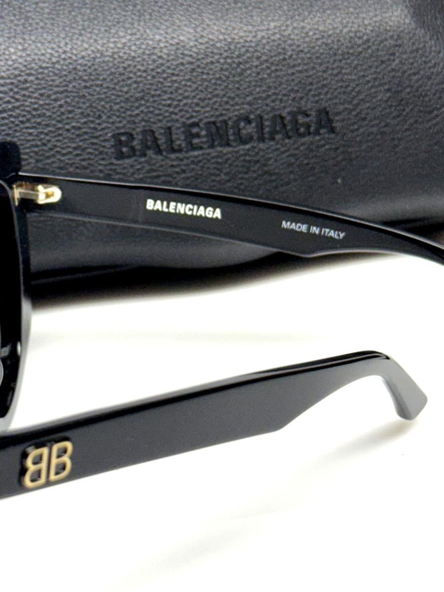 Balenciaga BB0126S 001 Sunglasses Women's Black/Grey Lenses