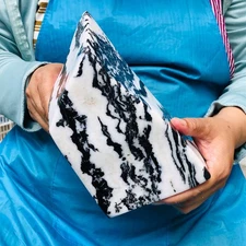 7.43LB Natural Zebra Stone Quartz Crystal Mineral Specimen Healing 1969