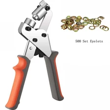 Grommet Tool Kit Handheld Hole Punch Pliers Portable Grommet Hand Press Machine