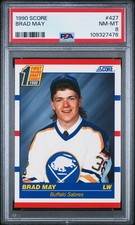1990 Score #427 Brad May (RC) PSA 8