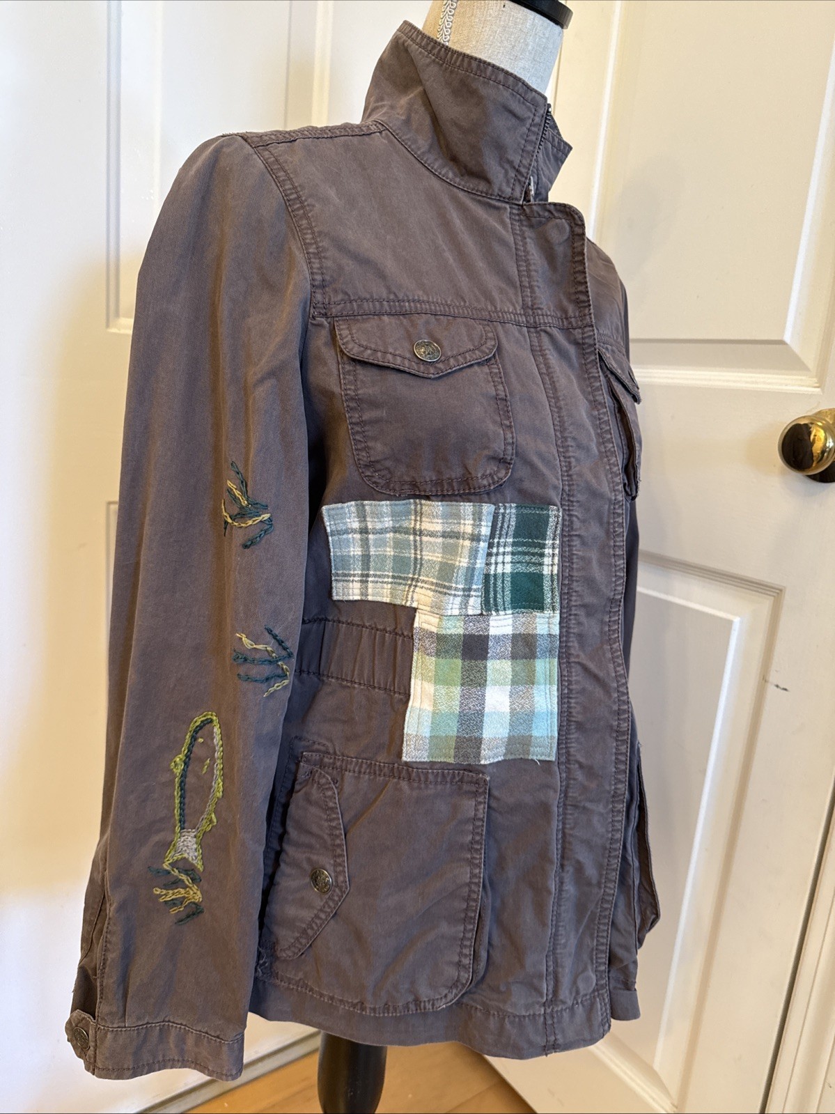 PATCHWORK FISH JACKET Old Navy Upcycled Cotton Ja… - image 1