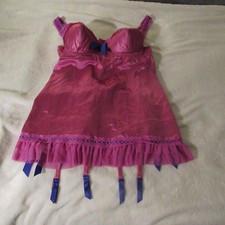 Fredericks of Hollywood Pink/Purple Nighty USED XL