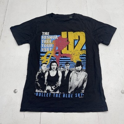 U2 Bullet The Blue Sky Black Joshua Tree Short Sleeve T Shirt Adults Size Small