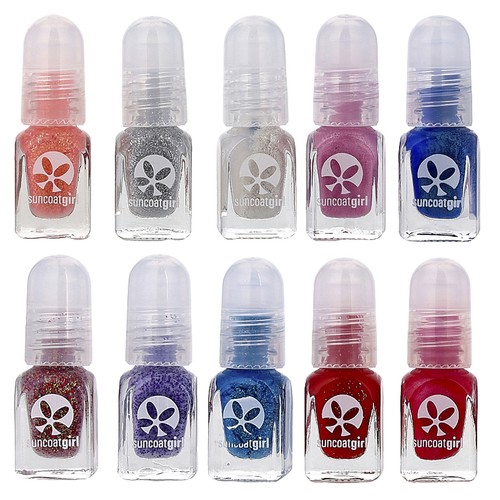 Suncoat Girl Water-Based Nail Polish Kit Flare  Fancy 10 Pieces Cruelty-Free,